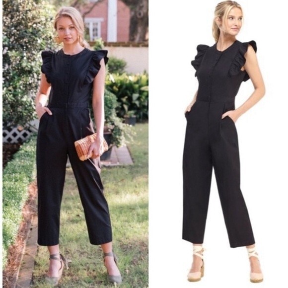Gal Meets Glam Collection Kierra Jumpsuit in Black 10 NWT - Picture 1 of 14